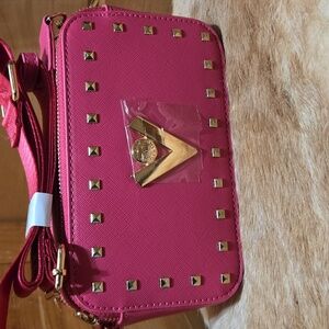 Valentino Orlandi Hot Pink Studded Women's Bag NWT